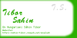 tibor sahin business card